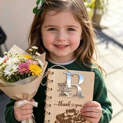 Beautiful Thank You Card for Teacher / Preschool Teacher Laser Made! 17x14cm