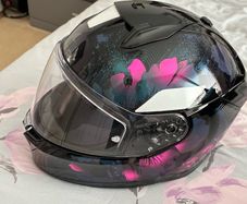 Shark ladies helmet 3 Mayfer Black Violet Glitter