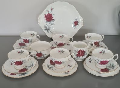 21 pcs Royal Albert Sweet Romance Tea Set