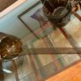 Vereco France Punch Set Amber Smoked Glass Matching Ladle 8 Cups with Handles & Hooks 1970s Image 10