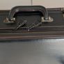 Leather Briefcase Attache Case Vintage Black  Laptop Documents Image 2