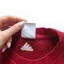 Vintage Adidas red sweatshirt, embroidered central logo, 00s, size s Image 3