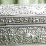 Antiqued Silver Plated Chest Jewelry Box Image 9