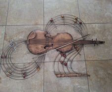 Metal musical wall art