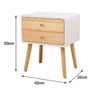 BRAND NEW Nordic Bedside Cabinet Nightstand With Drawers Organizer Storage  42x32x50cm Image 5