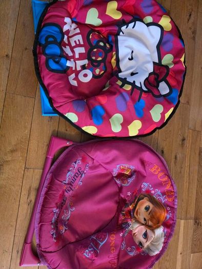 Hello kitty chair and Frozen chair