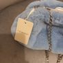 Brand new baby blue fur handbag Image 2