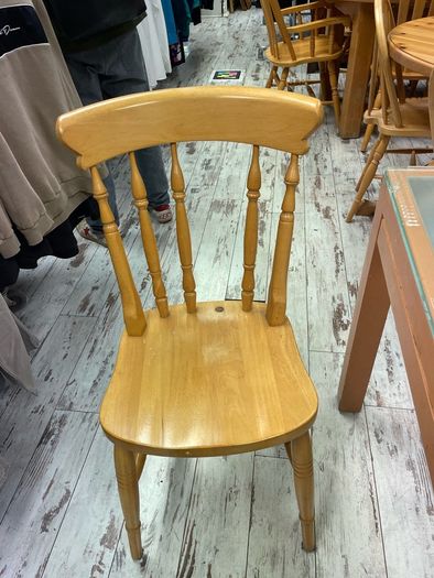 Glass Top Pine Table and 4 Chairs