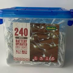 BRAND NEW 240 Icicle Christmas Lights - Battery Operated