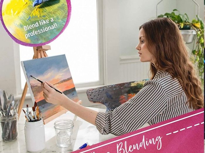 Acrylic Paint Set 60 Paints for Canvas, Wood, Ceramic And Fabric  Non Toxic, Vibrant Pigments for Beginners, Students and Professional Artists (FREE POSTAGE)