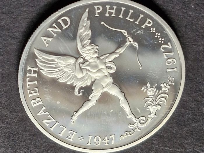 1972 Guernsey 25 Pence Proof Silver coin