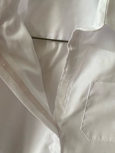 M&S white Velcro shirt (as new) age 9-10
