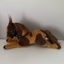 Large and small horse plush toy teddies Image 3
