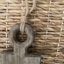 New XL rustic washed wood anchor with jute rope Image 8