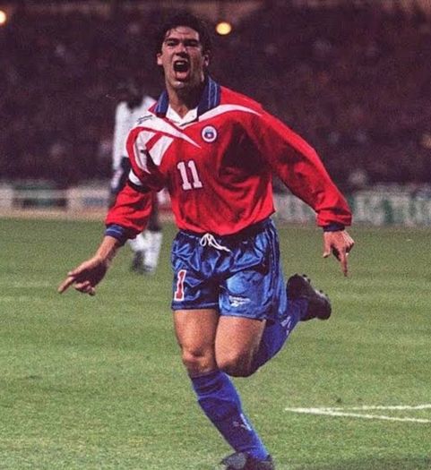 Chile Reebok Football long sleeve Jersey Shirt 1997 1998 1999 L Original Salas