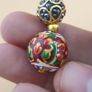 Handmade Afghani Design Colorful Enamel Drop Earrings Image 3