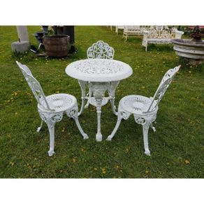 Cast Iron Garden Set x3 Ornate Style N