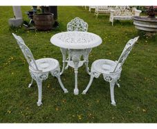 Cast Iron Garden Set x3 Ornate Style N