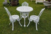 Cast Iron Garden Set x3  Ornate Style N