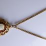 Vintage Cameo Pendant Necklace On Gold Tone Necklace Chain Image 2