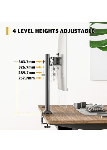 Monitor Arm Mount Stand Fit for 13 inch to 34 inch wiyh Height Adjustable
