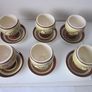 Vintage Toni Raymond High Glaze Pottery Prawn Cocktail Goblet Set 1970's Image 3