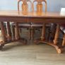 Vintage solid oak adjustable dining table Image 9