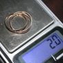 Tricolor gouden trinity ring gold 375 9K 2g Image 8