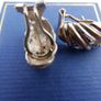 Vintage Sterling Silver  Earrings 1980s Gold Plated Shell Design 4,70g Image 10