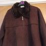 VIA APPIA Brown Faux  Suede  & Knitted  Jacket Cardigan. S.14. New. Image 2