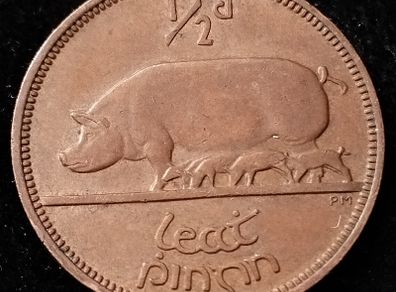 Ireland - 1942 - Half Penny - Sow - KM.12 - [92]