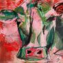 Framed Original Abstract Painting of Cow  Original Gift Image 9
