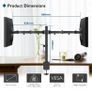 Dual Monitor Arm for 13-27 inch LCD LED PC Screens, Ergonomic Dual Monitor Stands for Desks, Height Adjustable Dual Monitor Desk Mount Tilt 90,Swivel 180 Rotate 360, VESA 75/100 Image 7