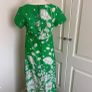Vintage green white cotton dress size 10 Image 4