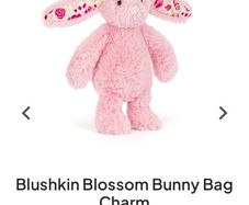 New Blushkin Blossom Bunny Bag Charm