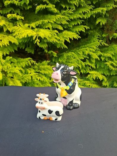 By post only cow duo ornaments
