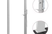 Outdoor Shower with Tray WPC Stainless Steel
