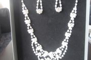 Bridal Necklace and matching Earrings ( DEBS )