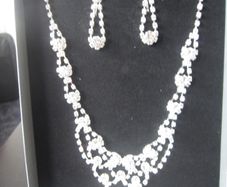 Bridal Necklace and matching Earrings ( DEBS )