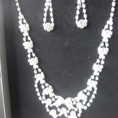 Bridal Necklace and matching Earrings ( DEBS )