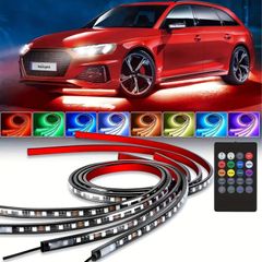 RGB LED Underglow Car Light Strips, Sound-Activated