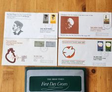 Irish Times First Day Covers X 4  In Beautiful  Presentation Folder. In Very Good Condition.