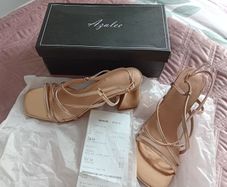 Block Heel Sandals - Shoe Rack - Rose Gold - UK 6 - BNWT RRP 40