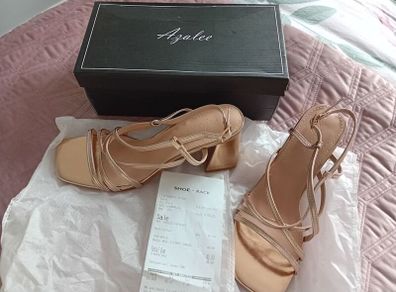 Block Heel Sandals - Shoe Rack - Rose Gold - UK 6 - BNWT RRP 40