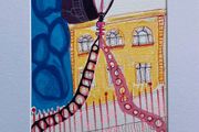 Original Drawing Original Art Dublin Art Ha'Penny Bridge Fauvist- on Auction