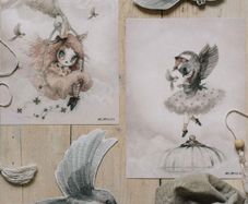 2 Pack Miss Annie/Miss Sofia - 18 x 24cm - Limited Edition Mrs Mighetto