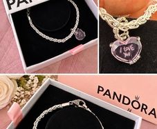 pandora bracelet and heart charm