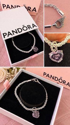 pandora bracelet and heart charm