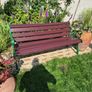 Garden Bench Cast iron fully restored seat outside outdoor garden sitting treated timber decorations, furniture patio  decking, home house cottage ignore flowers pots plants, garden statue chair  swing patio heater bbq hammock sun  farm shop gift Image 2