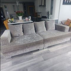 4 seater  sofa and free poufee